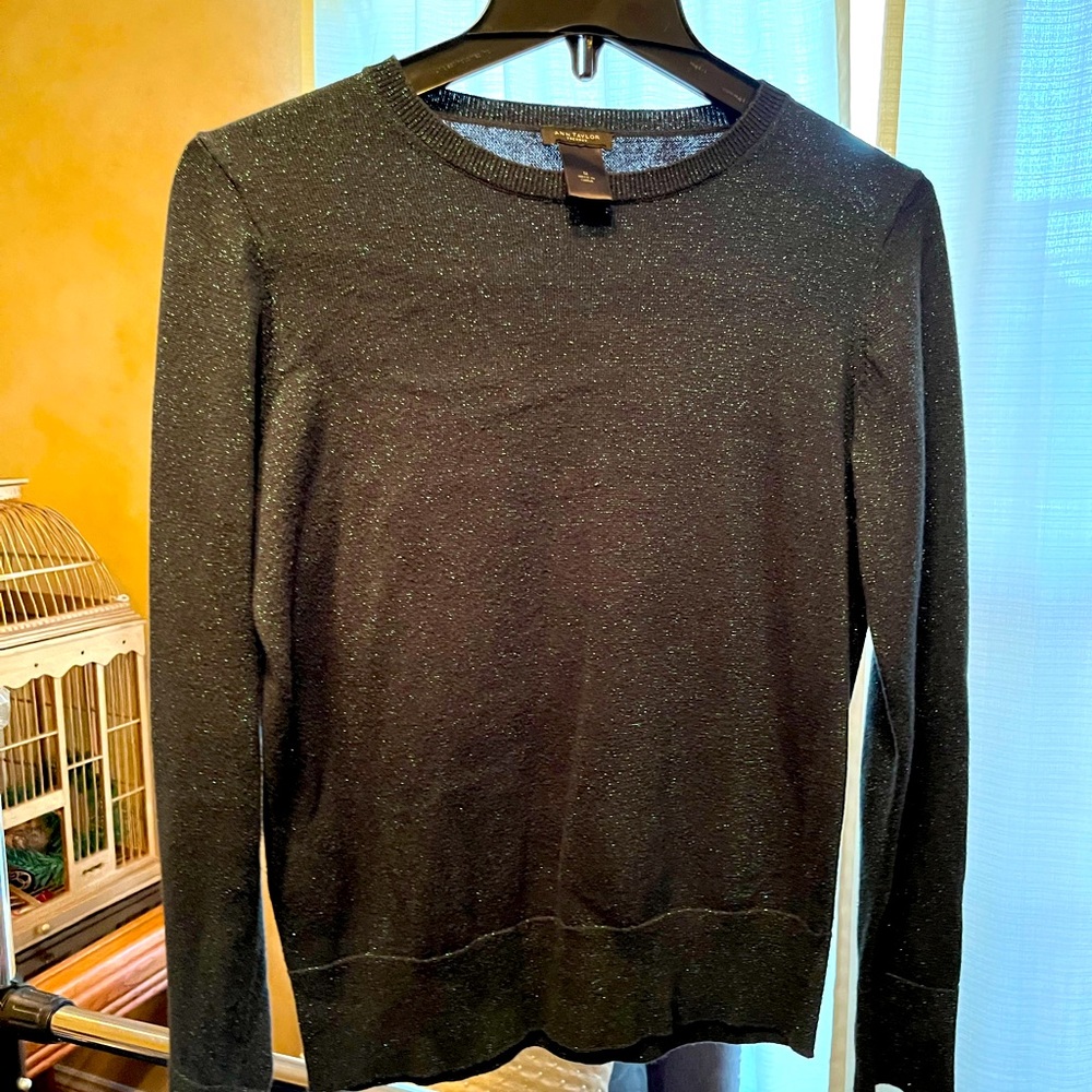Green with sparkles light sweater